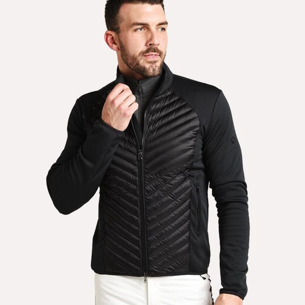 Bogner Men's Maksim Hybrid Jacket black quilted lightweight zip front size XXL